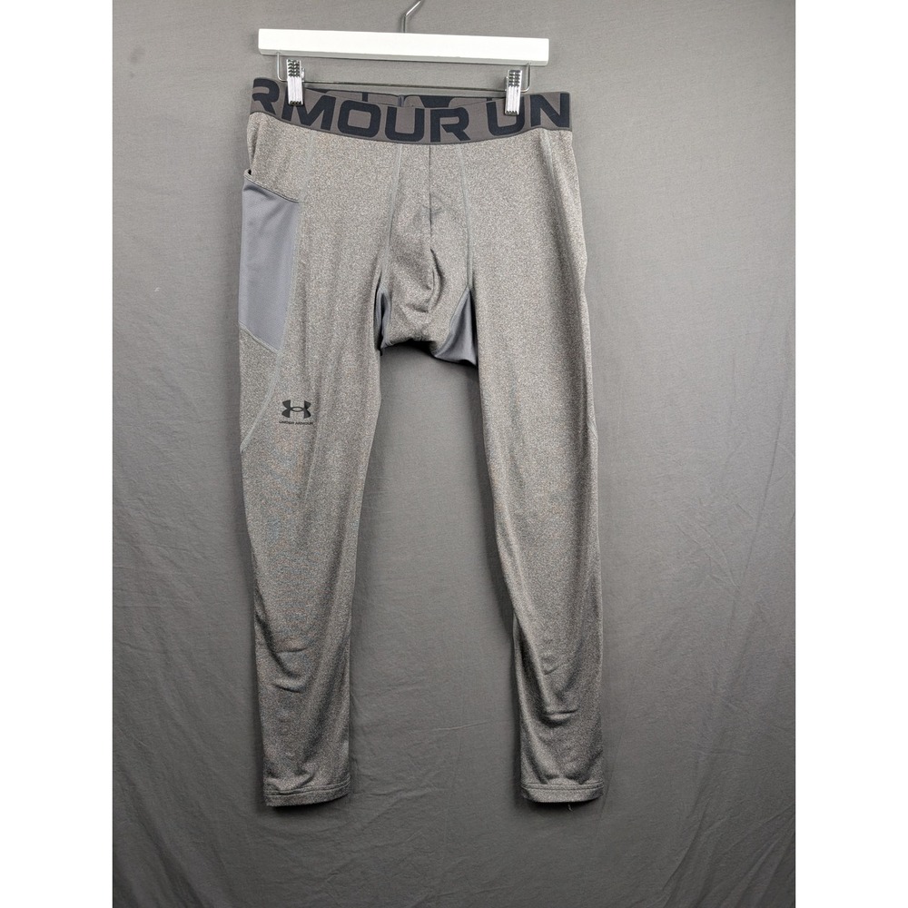 Under Armour Mens HeatGear Compression Leggings Gray XL